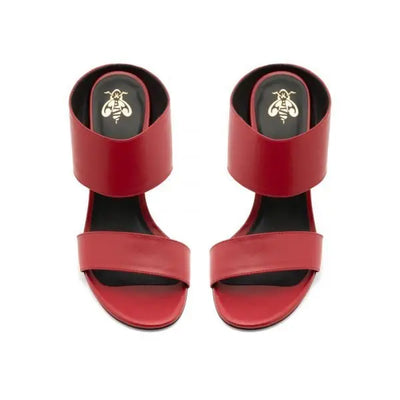 Sandalia Kriss Vitellino Rojo 100mm