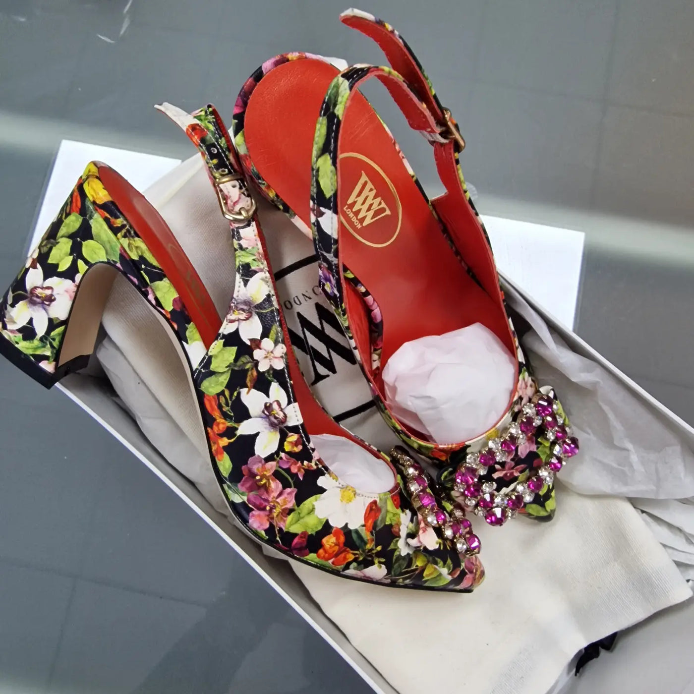 SLINGBACK MULTICOLOR DE PIEL DE BECERRO