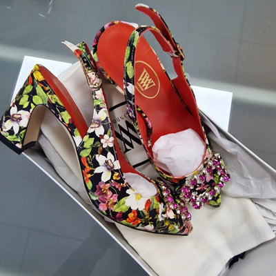 SLINGBACK MULTICOLOR DE PIEL DE BECERRO