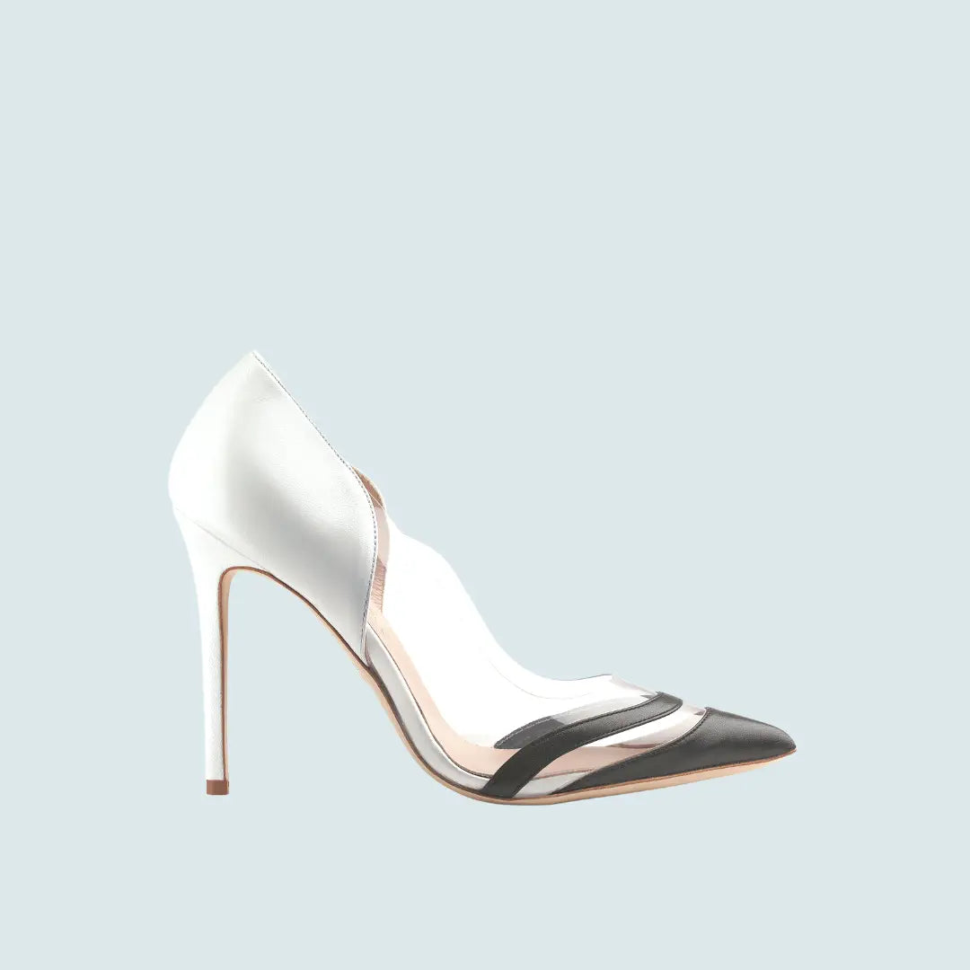 ZAPATO BICOLOR CON PUNTA PUNTIAGUDA