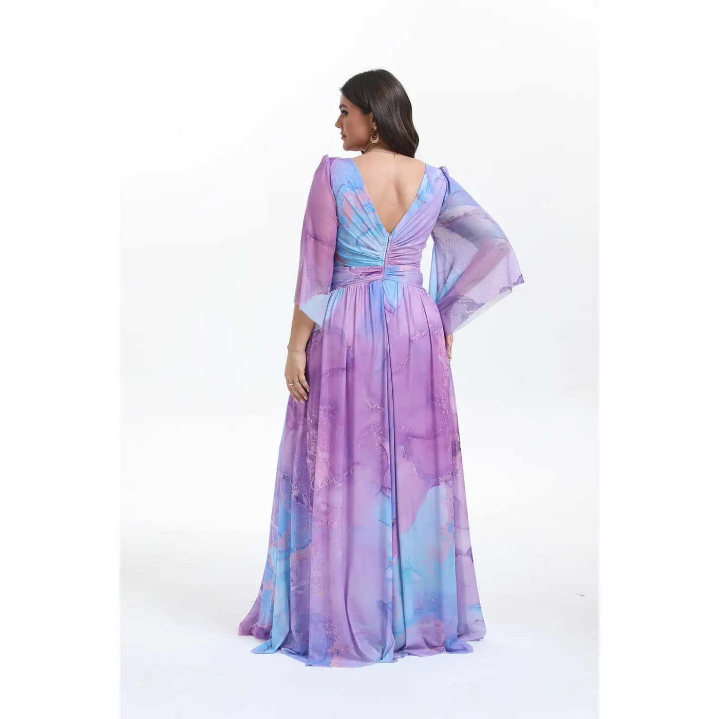 Vestido largo con mangas