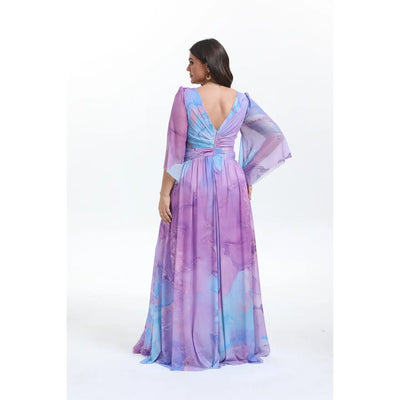Vestido largo con mangas