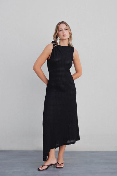 VESTIDO MIDI  PUNTO CALADO