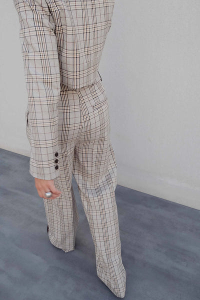 CHAQUETA CROPPED CUADROS