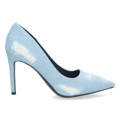 Zapato de Salon con tacon Azul