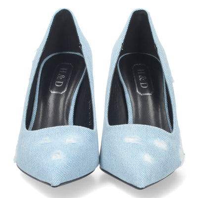 Zapato de Salon con tacon Azul
