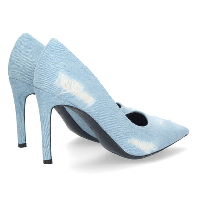 Zapato de Salon con tacon Azul