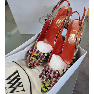 SLINGBACK MULTICOLOR DE PIEL DE BECERRO