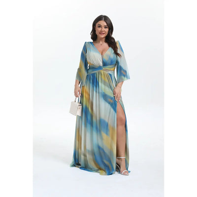Vestido largo con mangas