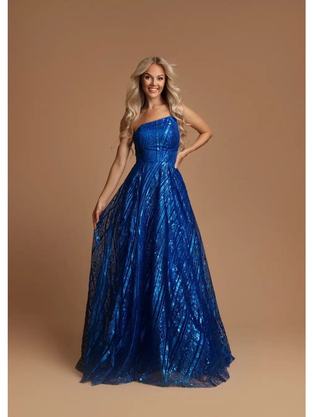 Vestido largo con lentejuelas