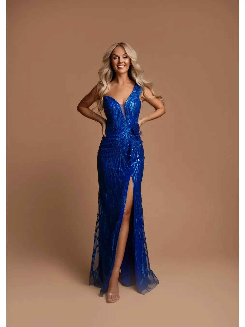 Vestido largo con lentejuelas