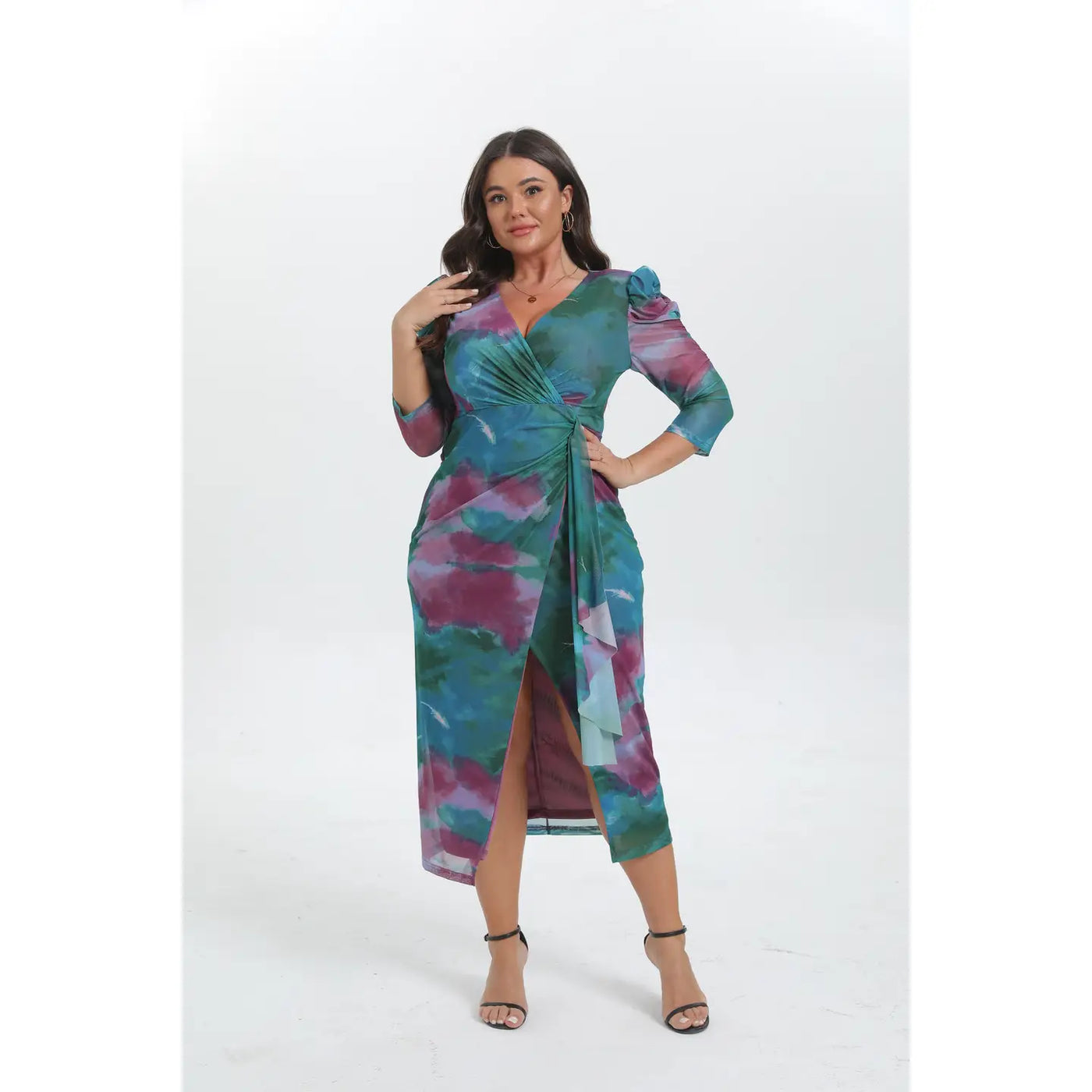Vestido midi estampado