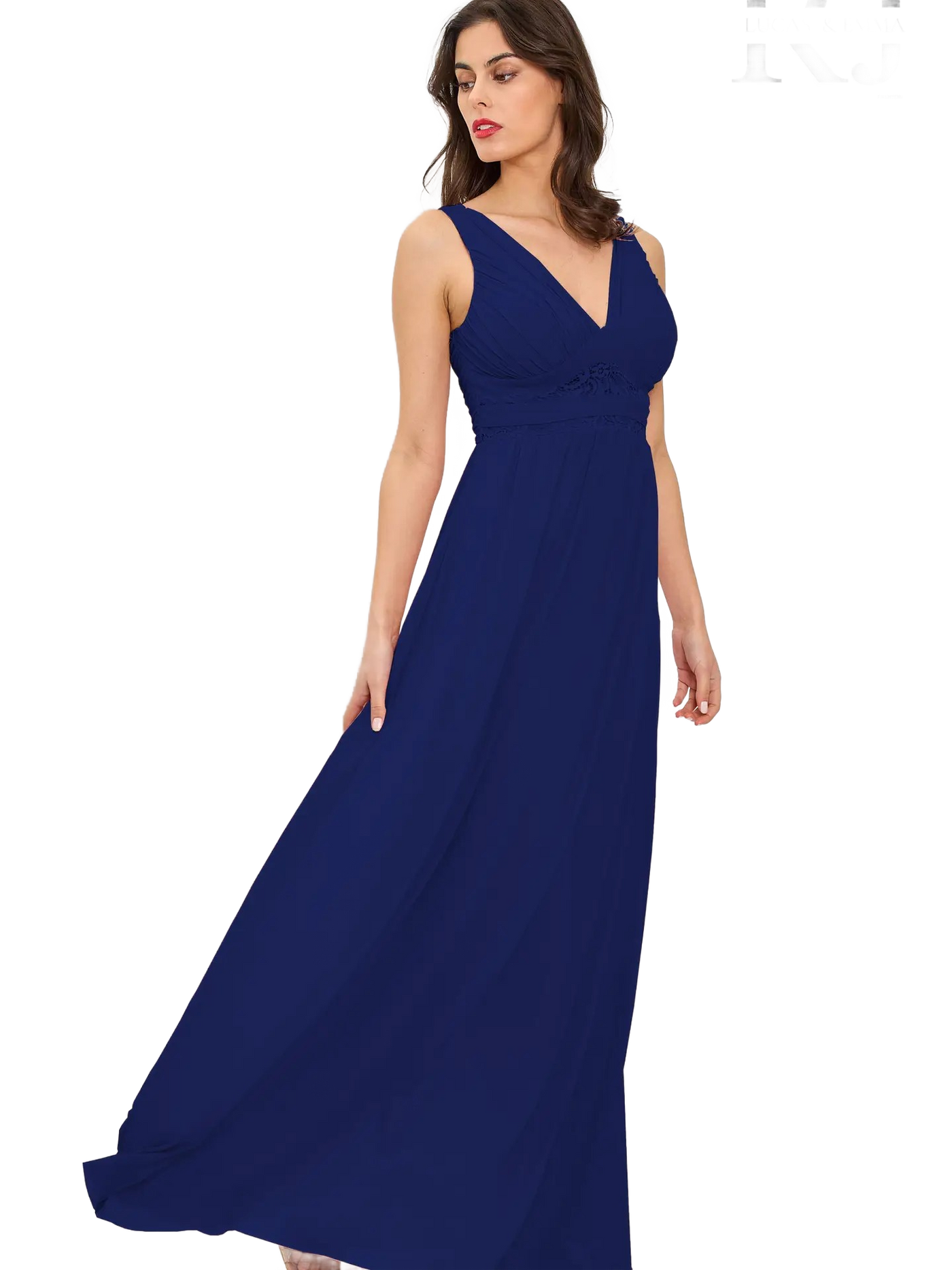 Vestido De Noche largo con escote en V