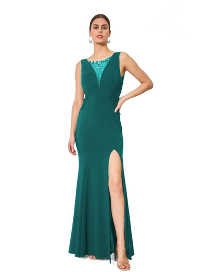 Vestido De Noche con apertura frontal