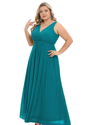 Vestido largo con escote V