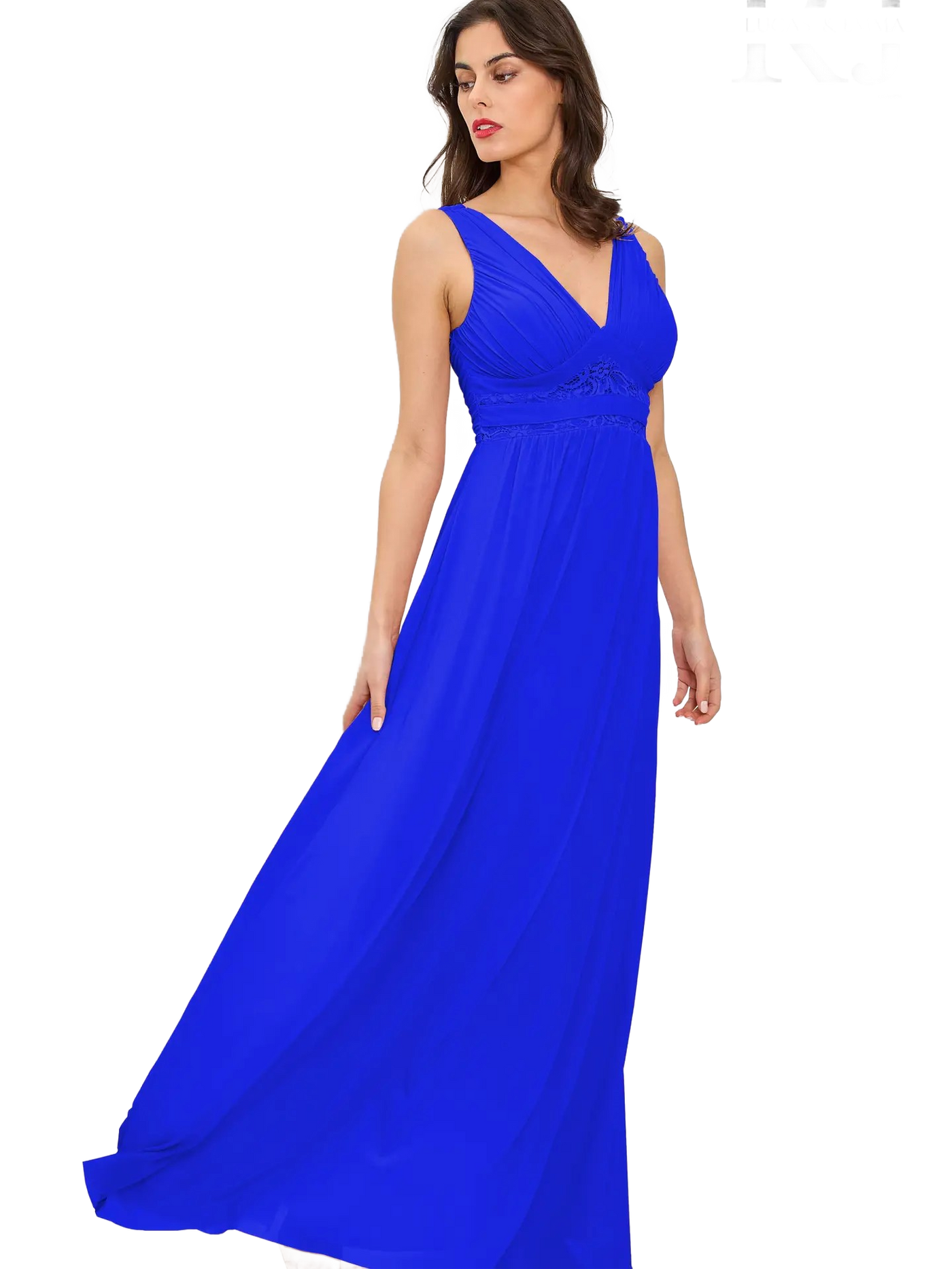 Vestido De Noche largo con escote en V