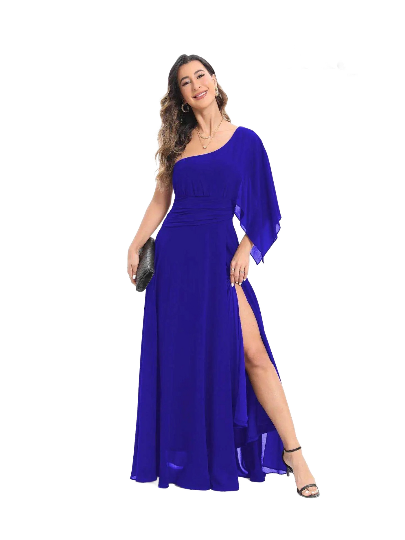 Vestido asimétrico con abertura