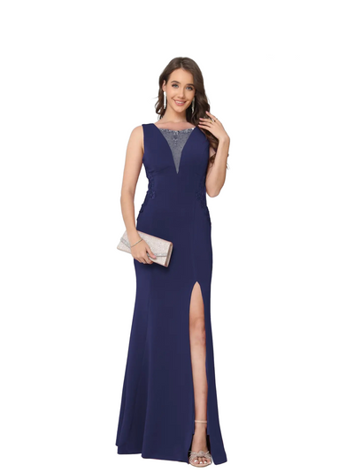 Vestido De Noche con apertura frontal