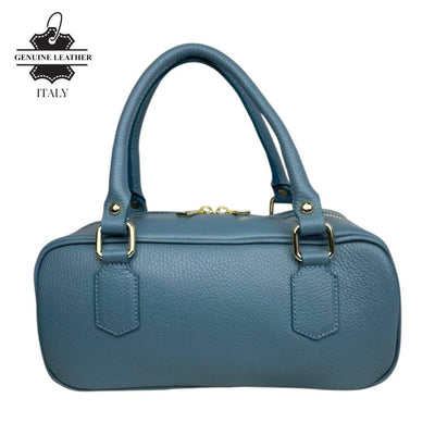 Bolso de Mano en Piel Italiana con Asas Cortas, Tira Bandolera Ajustable y Gran Calidad