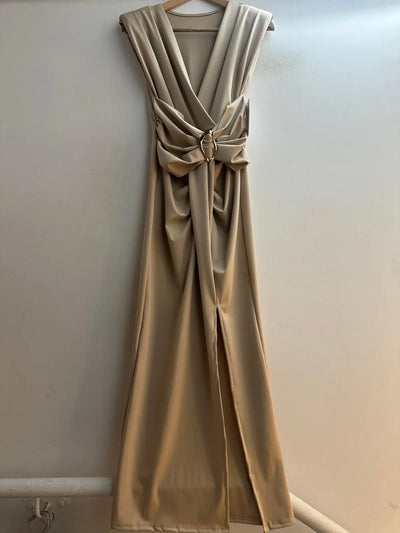 Vestido largo liso