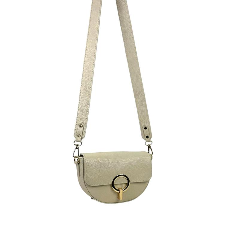 Bolso Bandolera en Piel Italiana con Solapa de Giro y Gran Calidad