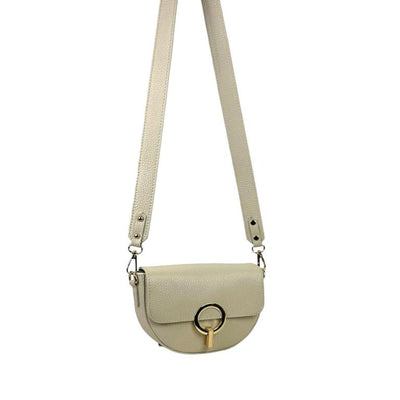 Bolso Bandolera en Piel Italiana con Solapa de Giro y Gran Calidad