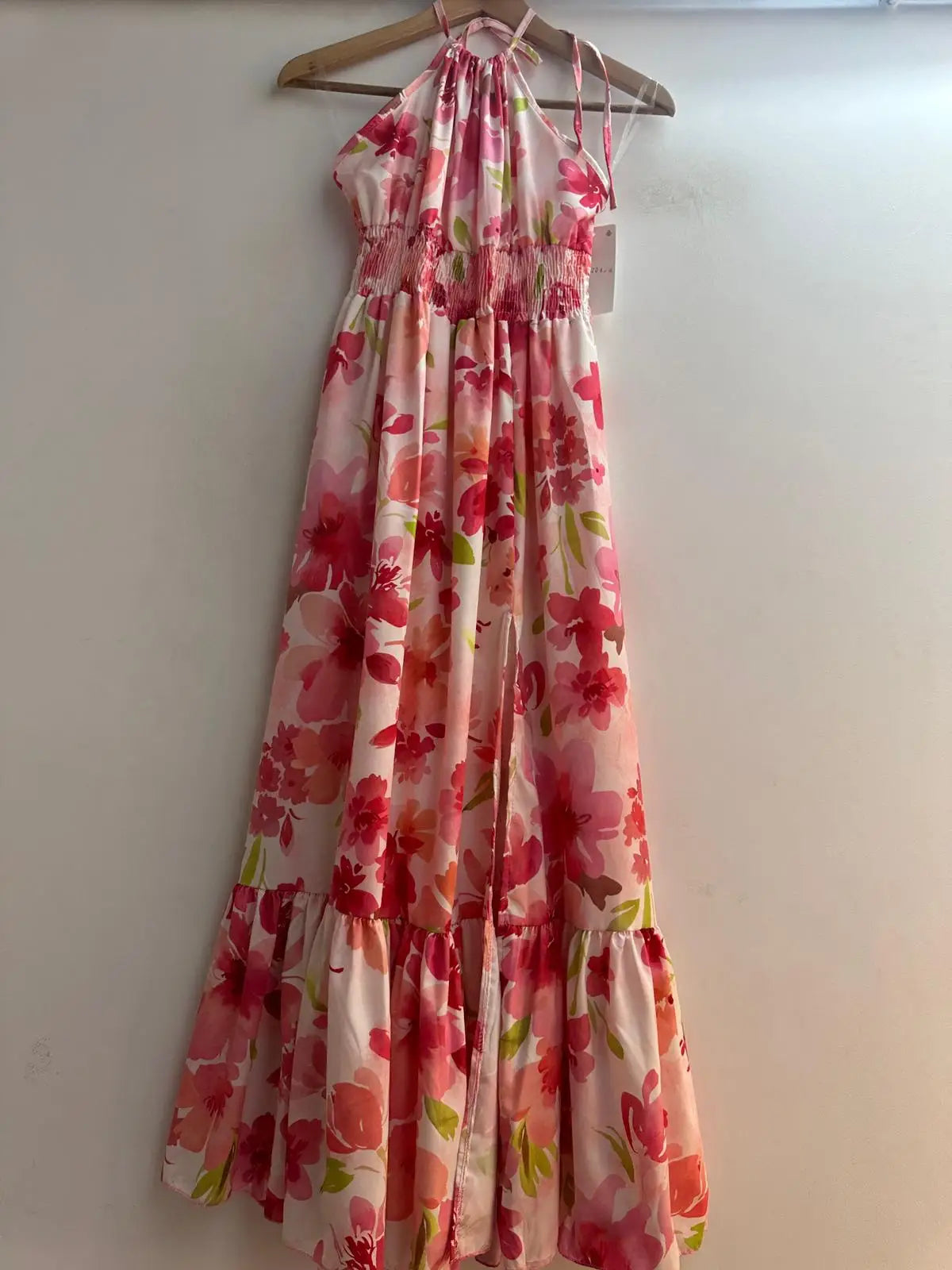 Vestido largo estampado floral