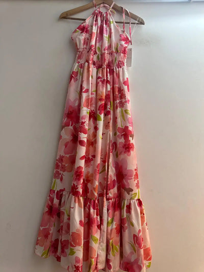 Vestido largo estampado floral