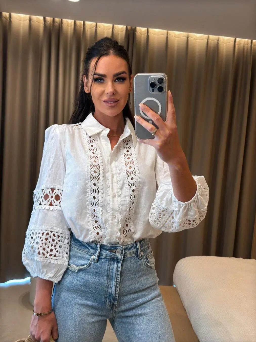 Blusa de algodón