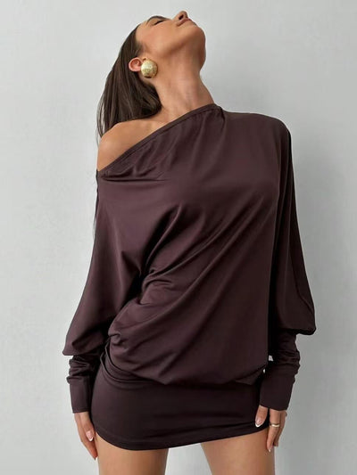 Vestido corto liso
