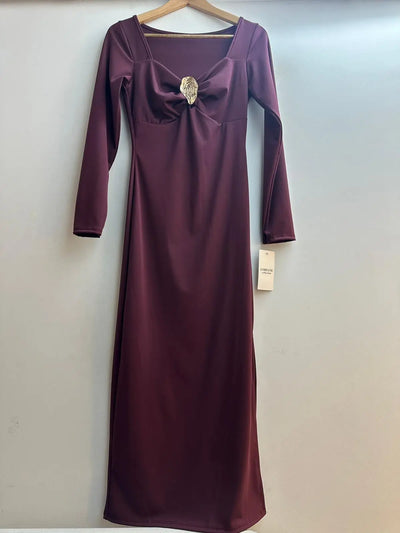 Vestido midi liso