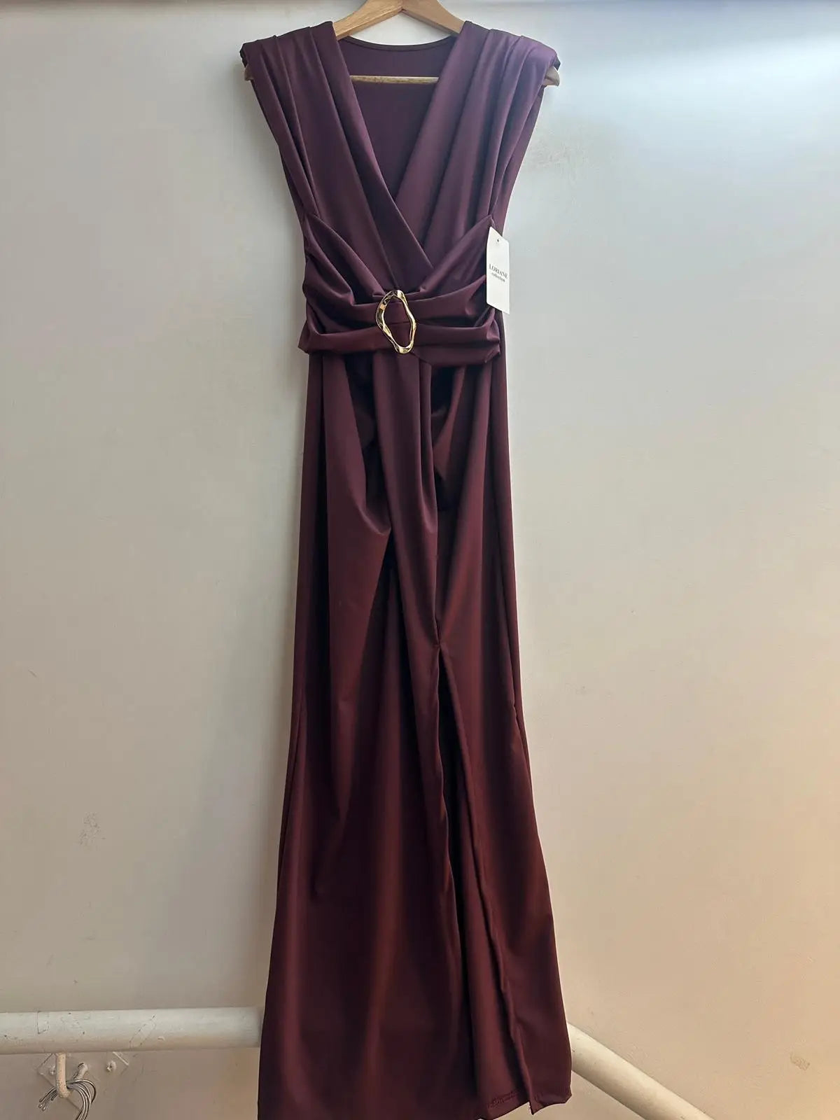 Vestido largo liso