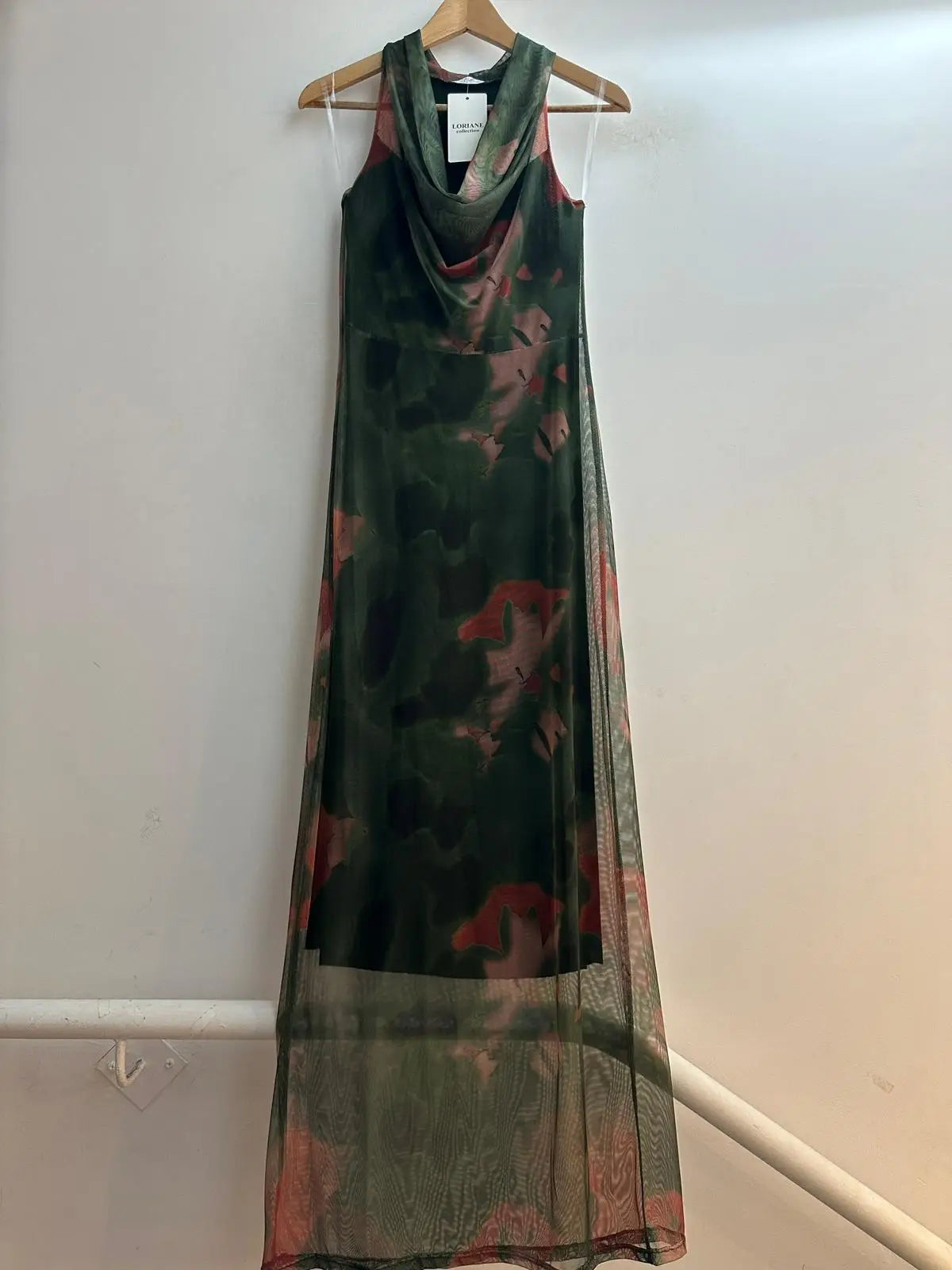 Vestido de tul estampado