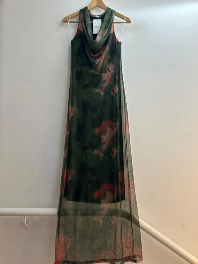 Vestido de tul estampado