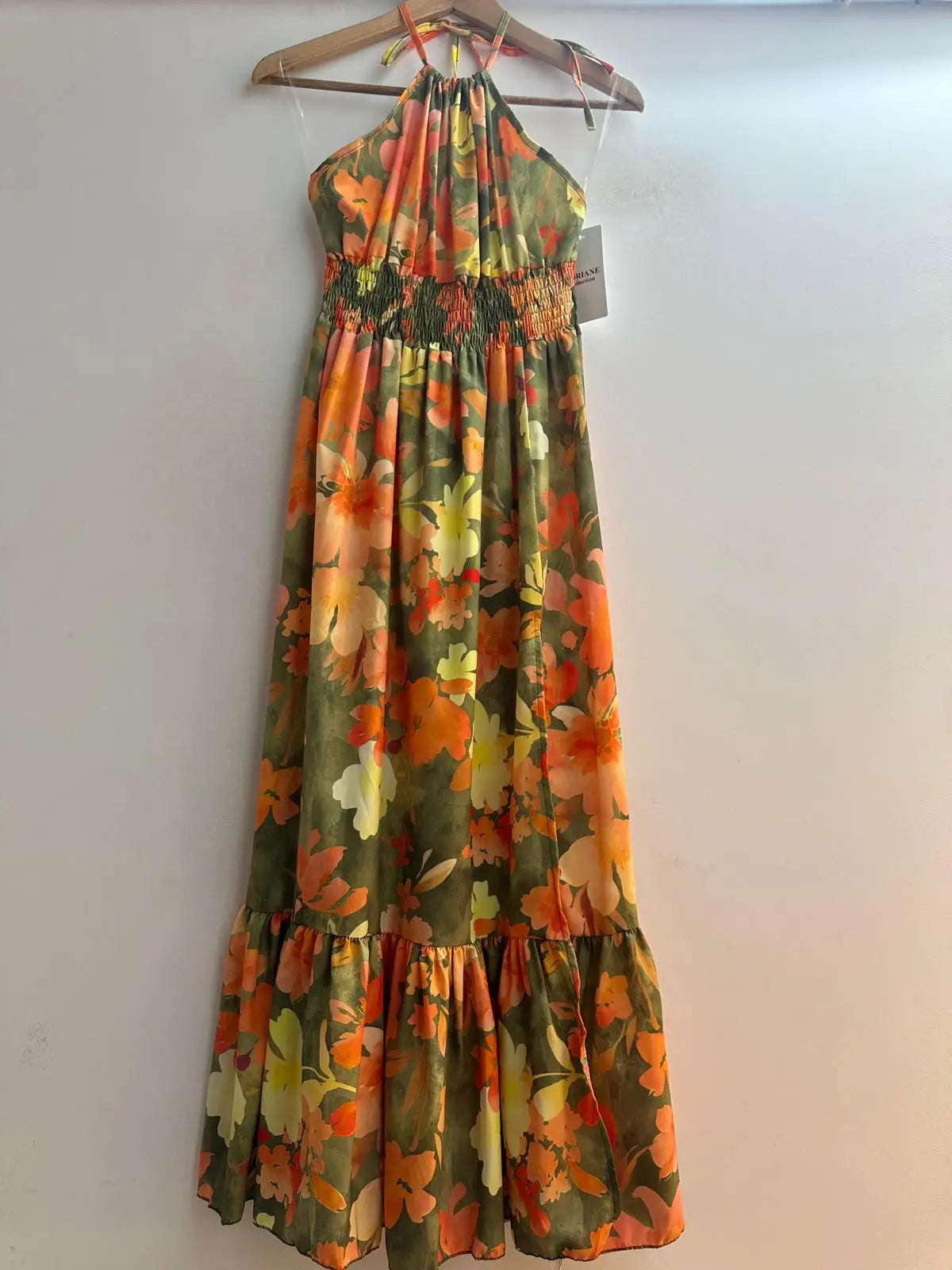 Vestido largo estampado floral