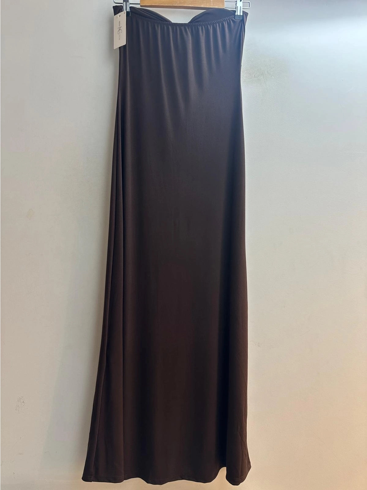 Vestido largo sin tirantes