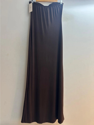 Vestido largo sin tirantes