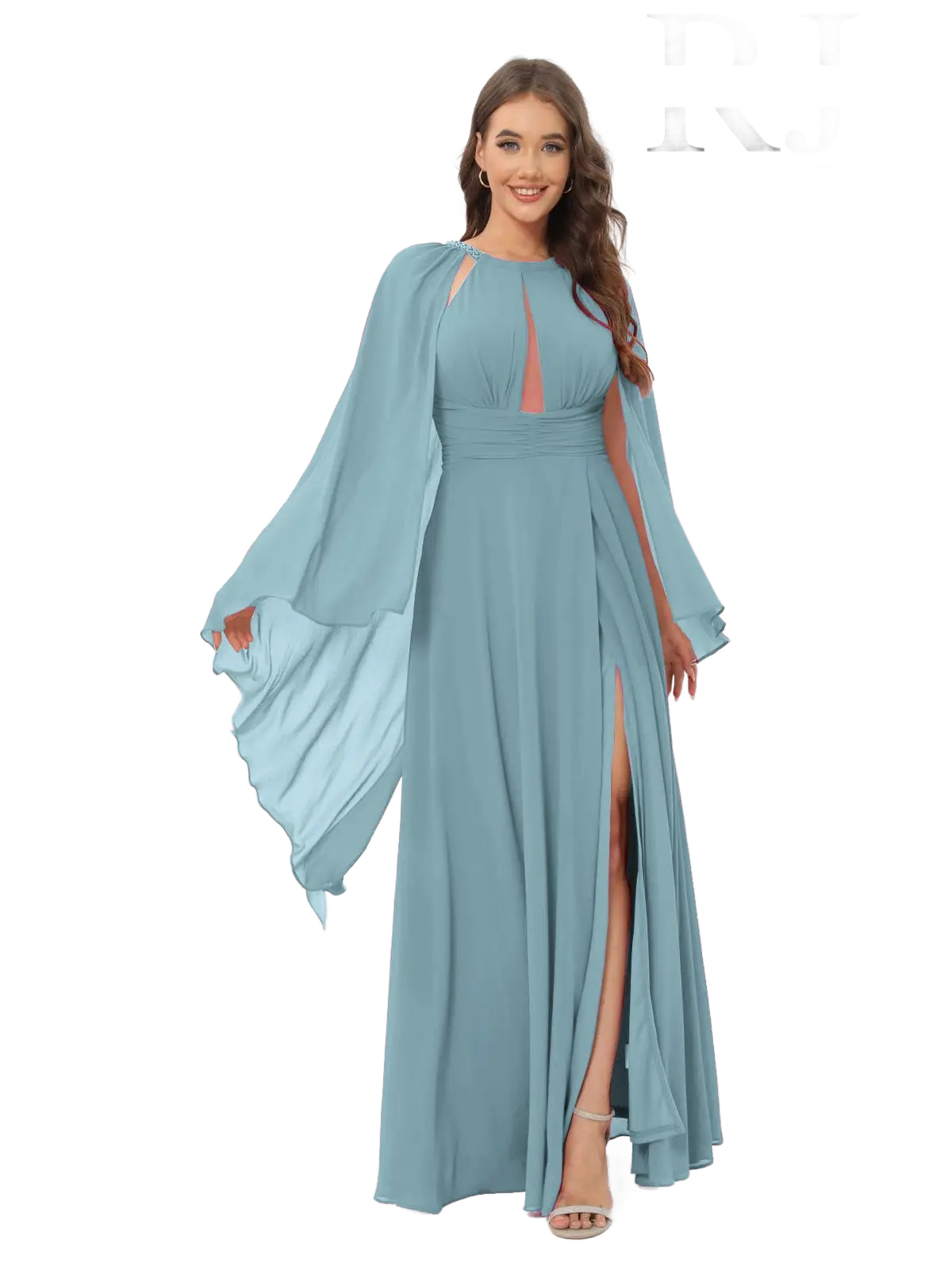 Vestido de noche con manga de Ala