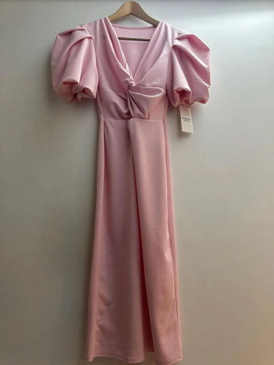 Vestido midi liso