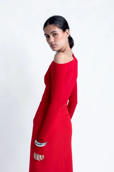 FALDA MIDI CON ABERTURAS