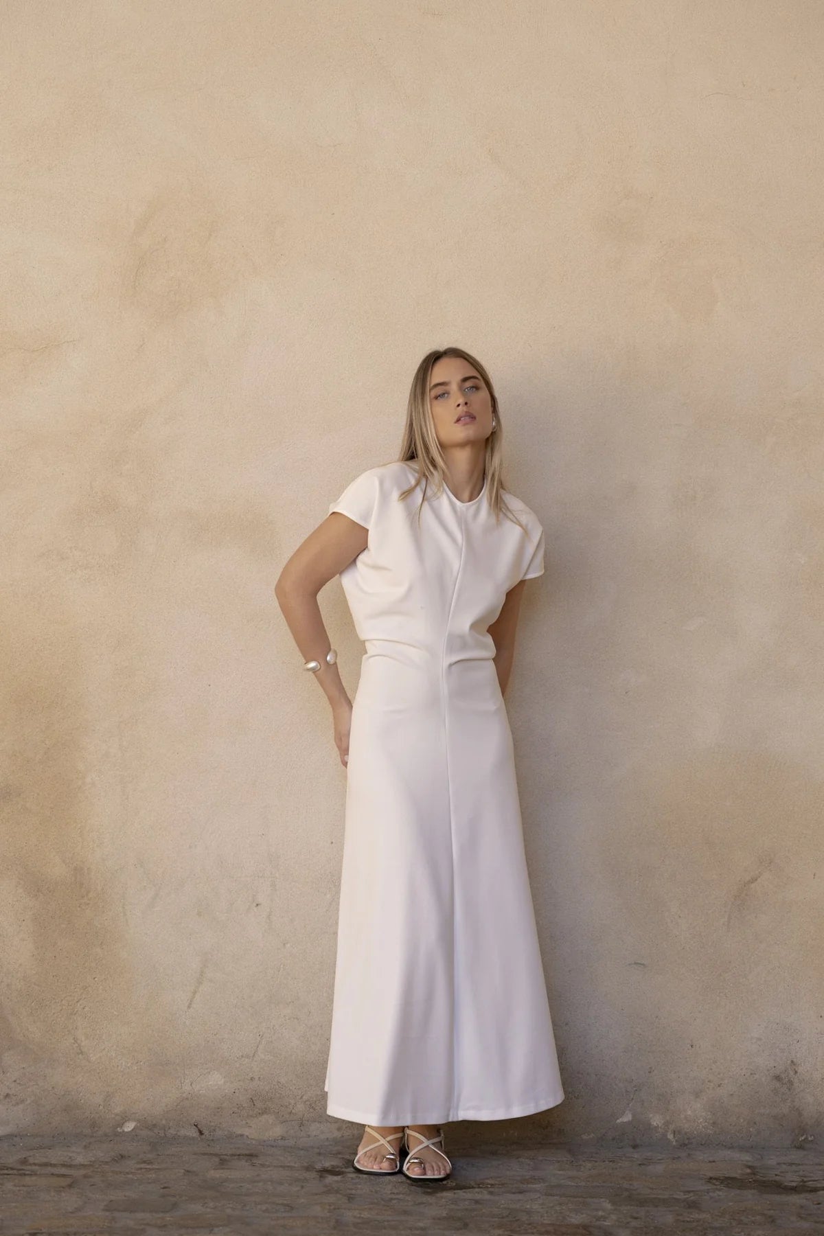 VESTIDO MIDI FRUNCES
