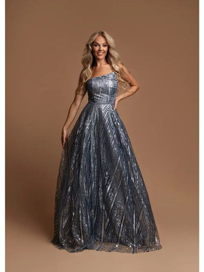 Vestido largo con lentejuelas