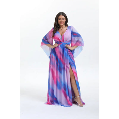 Vestido largo con mangas