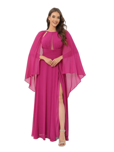 Vestido de noche con manga de Ala