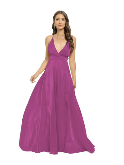 Vestido de noche largo espalda abierta