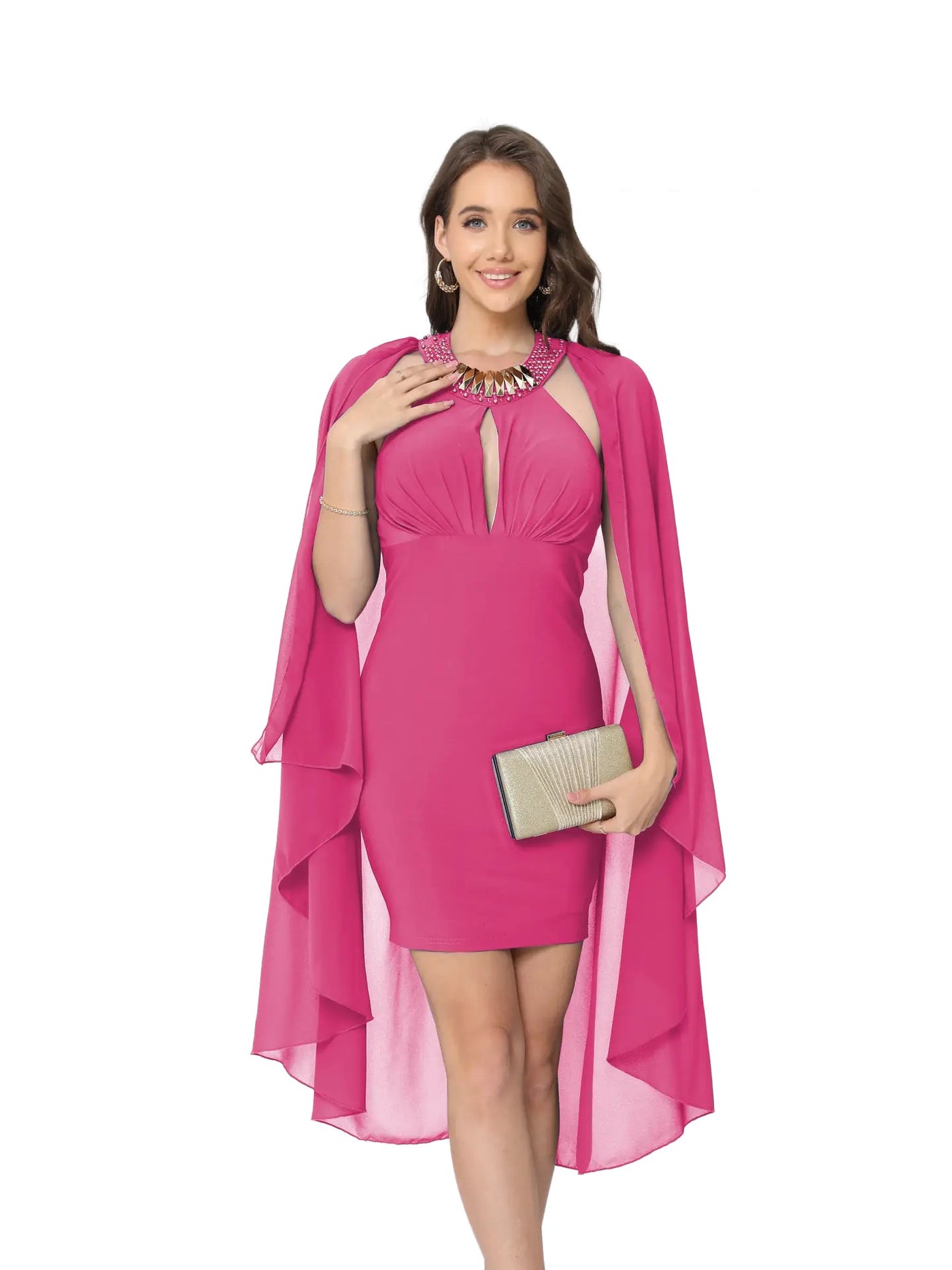 Vestido corto con capucha