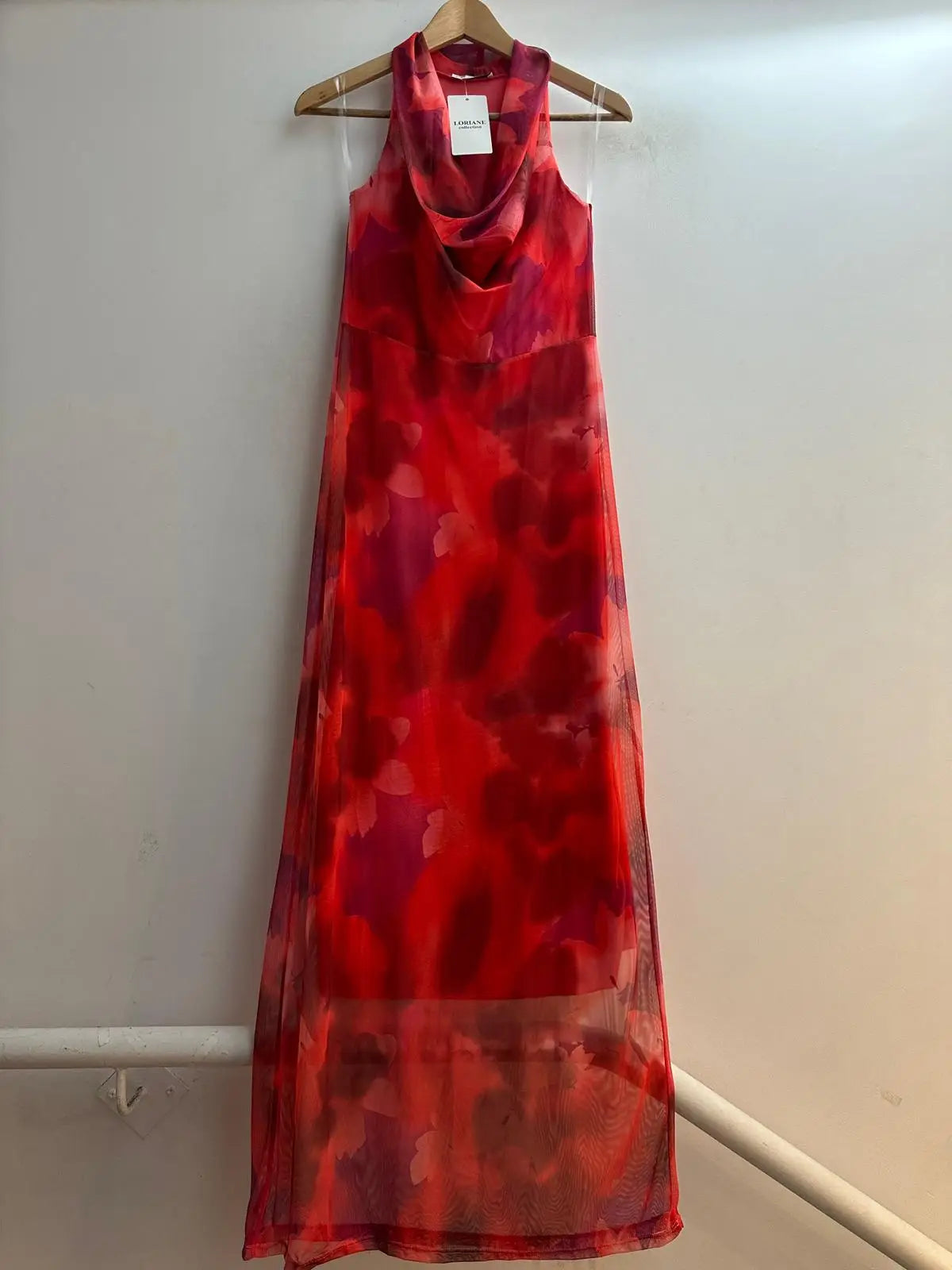 Vestido de tul estampado