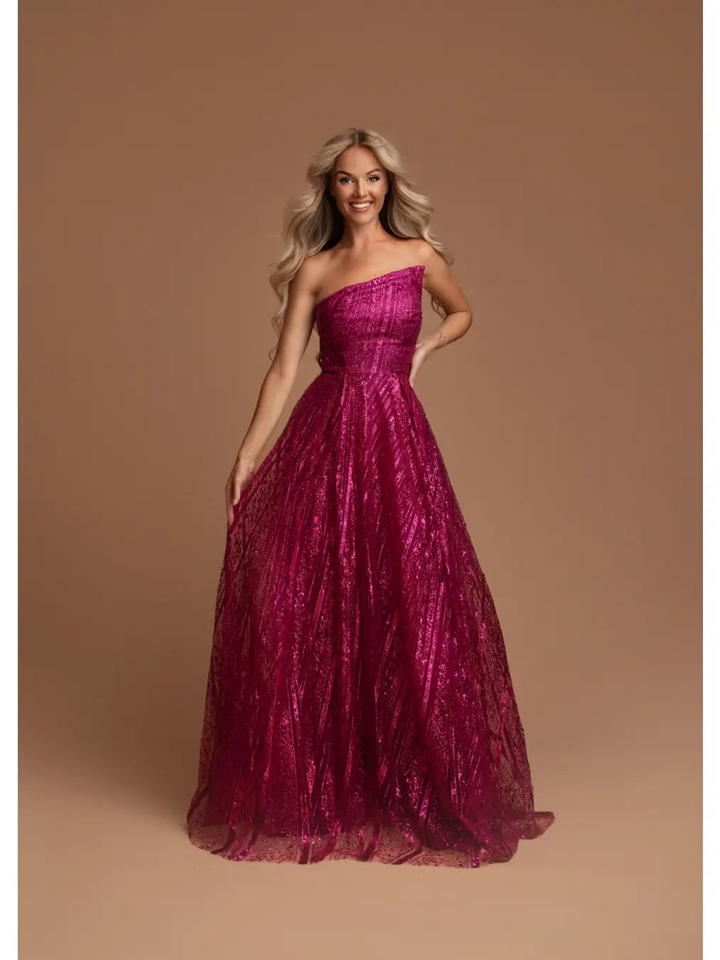 Vestido largo con lentejuelas