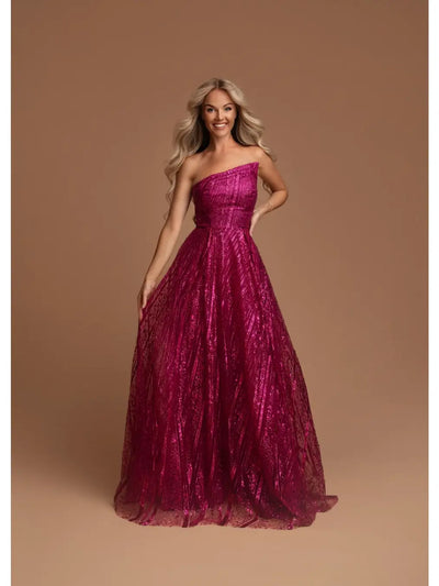 Vestido largo con lentejuelas