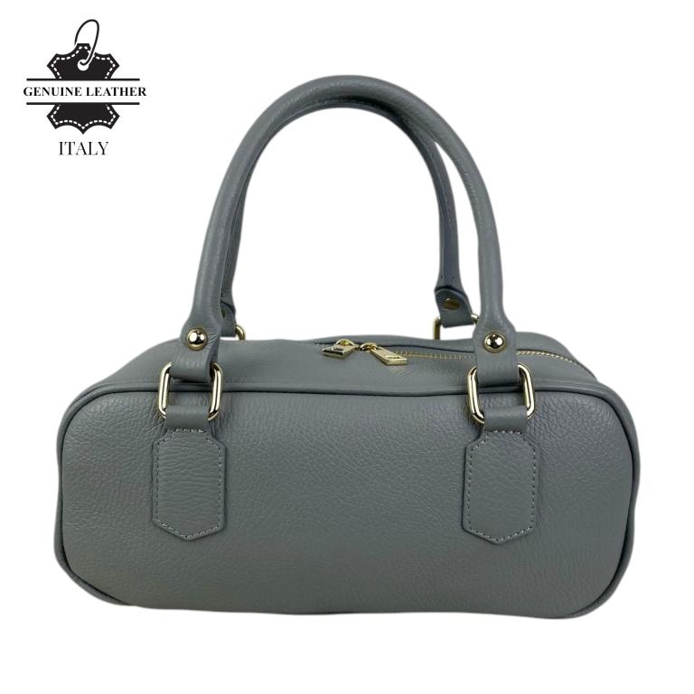 Bolso de Mano en Piel Italiana con Asas Cortas, Tira Bandolera Ajustable y Gran Calidad